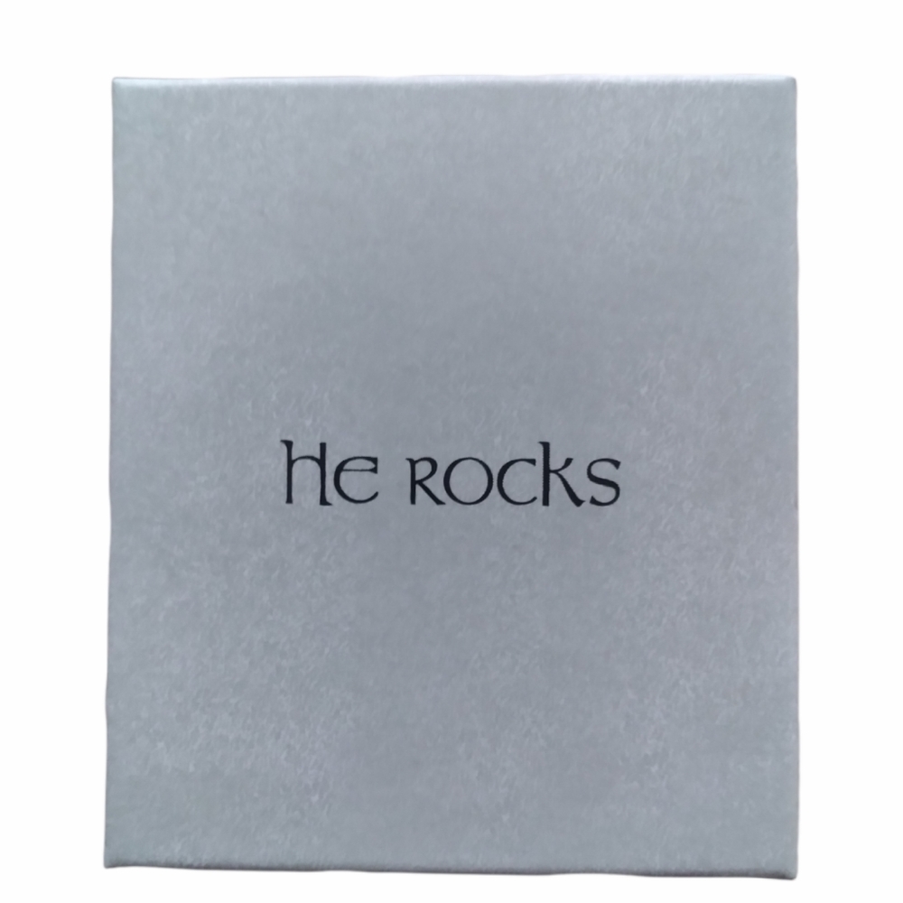 He Rocks Men's Stainless Steel  24" Cross Necklace